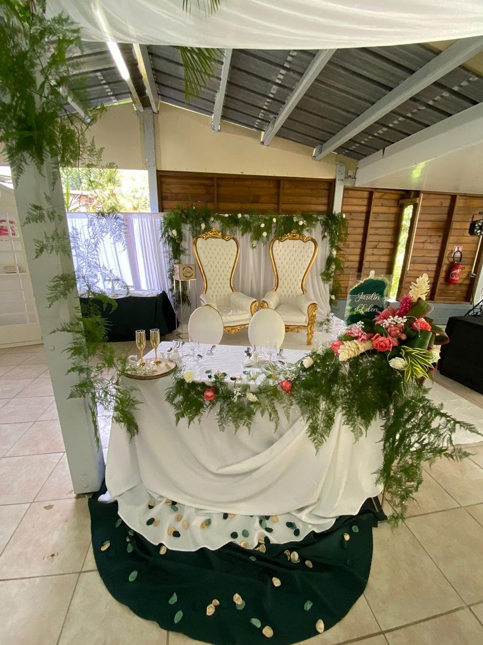 Table des mariés décorée - Paul'Fête Location